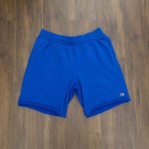 Vintage Champion Mens Reverse Weave Cutoff Sweat Shorts Blue XL